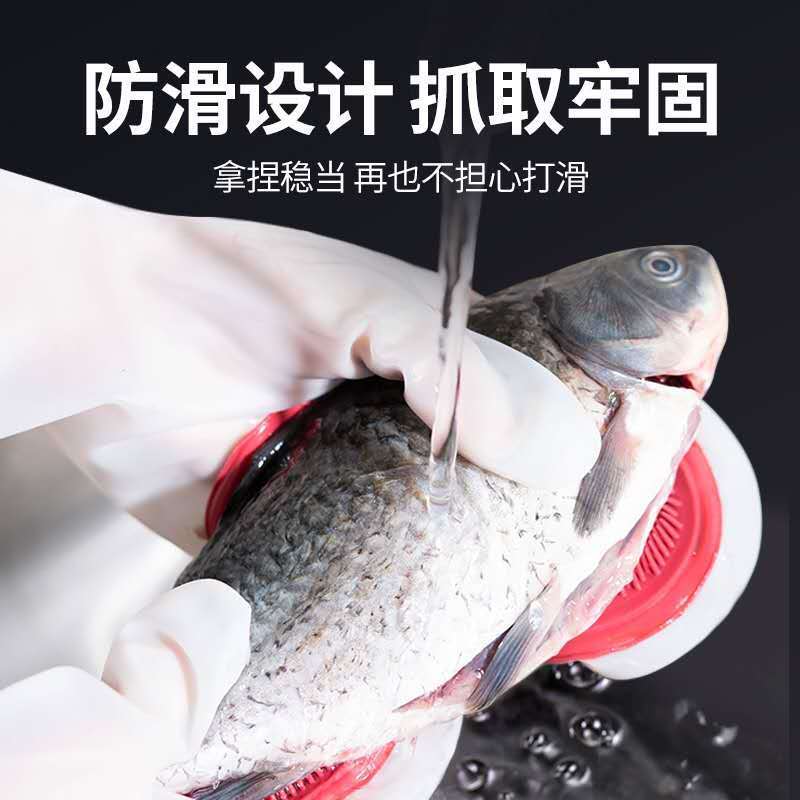 多功能洗碗手套不伤手隔热防烫硅胶洗碗刷防滑防水去油污清洁神器 莫兰迪灰色[均码] 1双