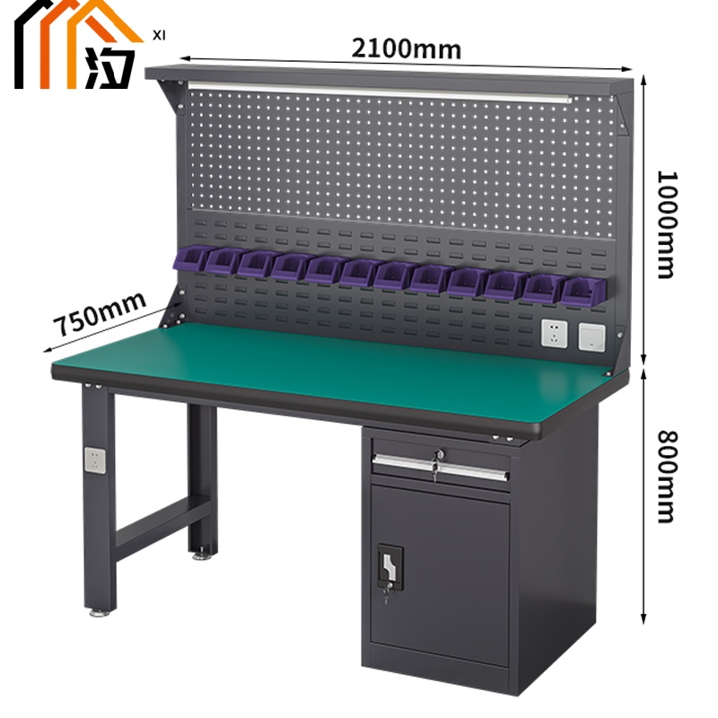 汐重型钳工操作台 工具桌210cm张
