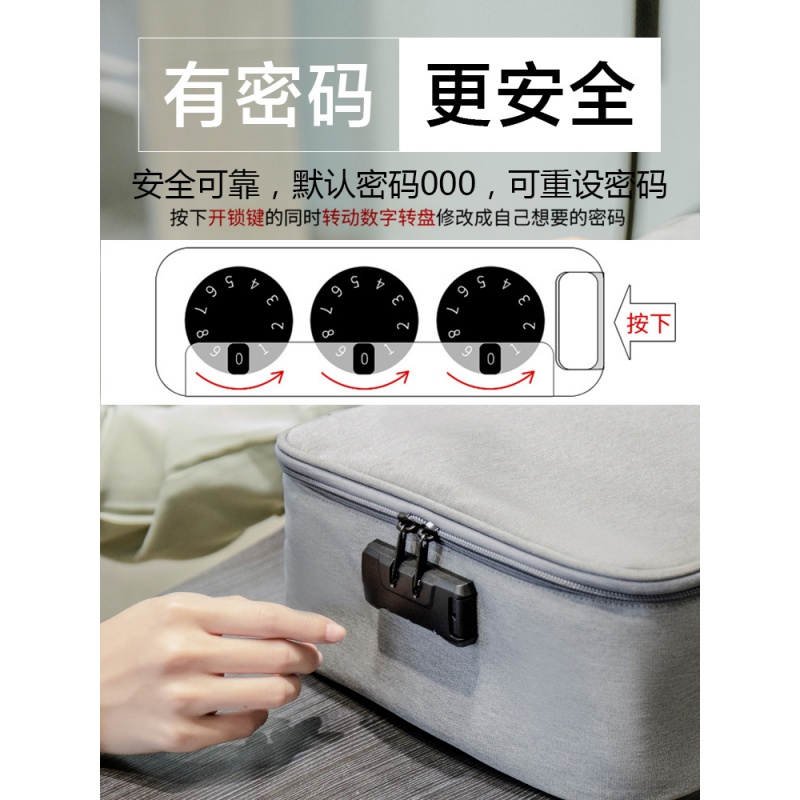 家柏饰(CORATED)多层收纳包盒家庭大容量多功能箱档案文件护照卡包资料整理袋高清大图