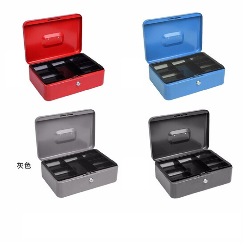 益而高(EAGLE) 金属手提金库 装钱箱 收款箱 密码+锁特大型 手提保险箱带密码锁 8878珍宝型手提金库