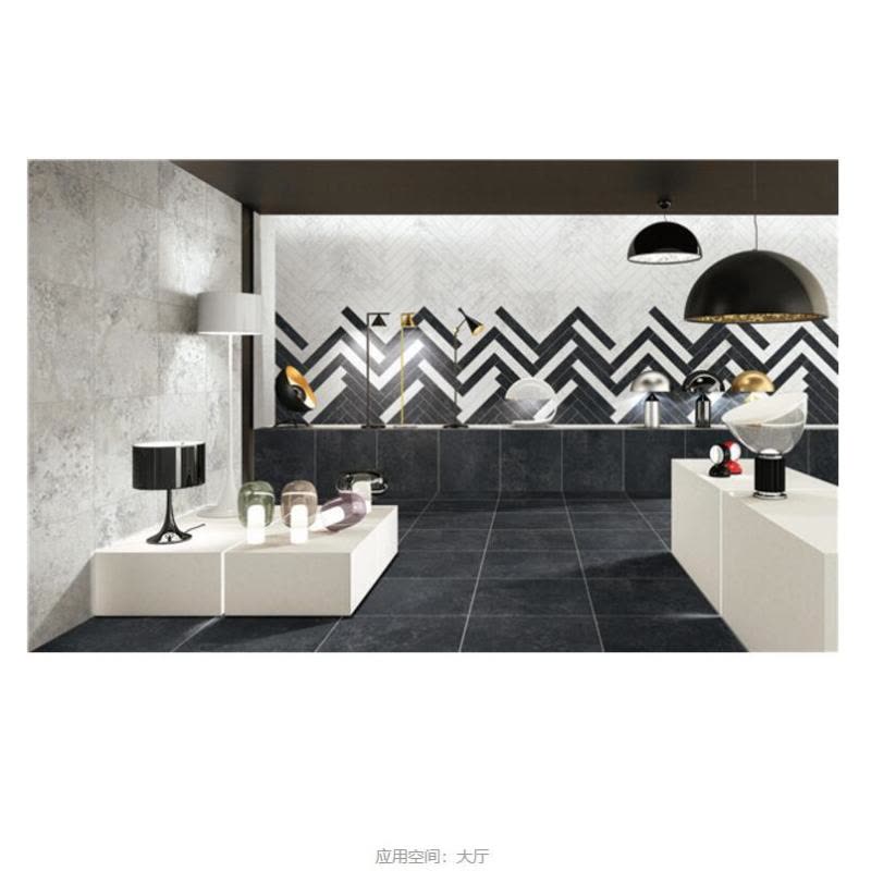 蒙娜丽莎黑色哑光砖45*195 定制品用于苏宁小店墙面【价格图片品牌报价