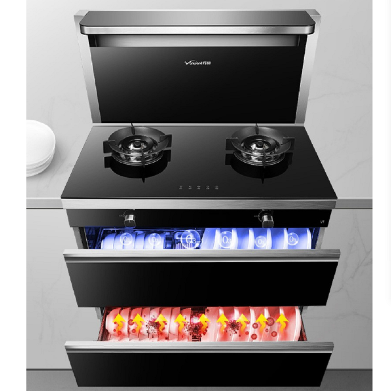 万和vanward集成灶集成一体灶抽油烟机燃气灶具消毒柜套装玻璃台面