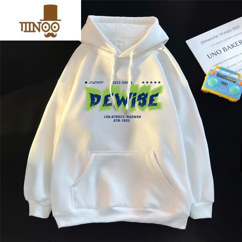 YANXU美式连帽卫衣男款潮牌宽松休闲外套青少年学生帅气衣服