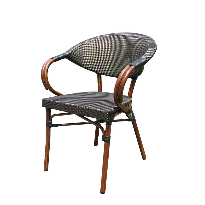 双管椅 户外桌椅庭院露台阳台藤椅三件套露天花园小桌椅室外奶茶店休闲椅 双管椅