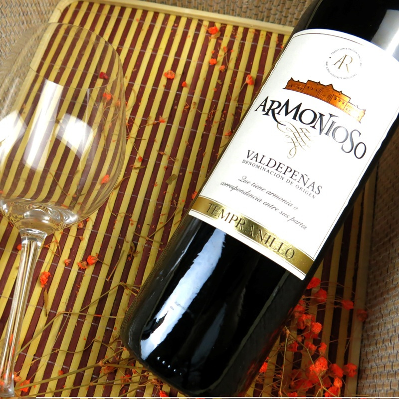 统一企业统一葡萄酒西班牙原瓶进口和谐庄园干红葡萄酒750ml单支装