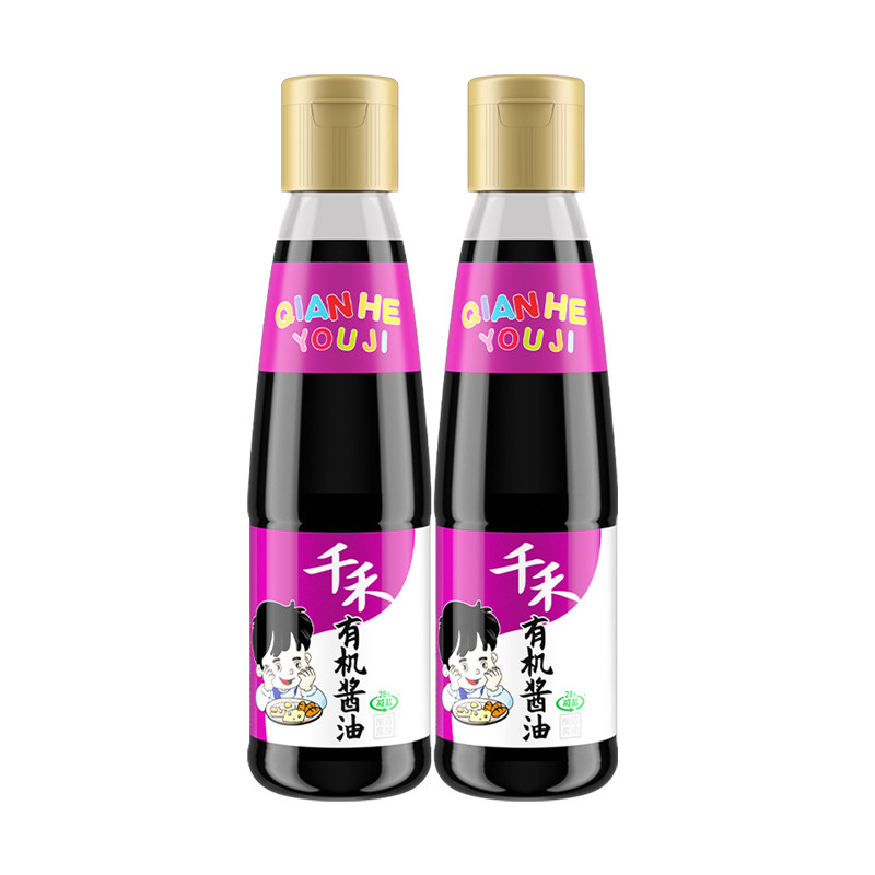 千禾有机认证酱油210ml装特级生抽非转基因原料酿造无碘不加味精高清大图