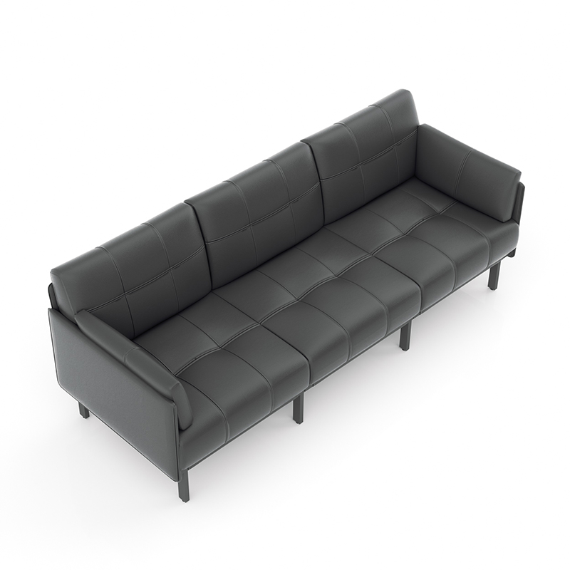 圣斯顿 西皮办公接待沙发 S-JW161-3XP 2035*780*795mm 黑色 张高清大图