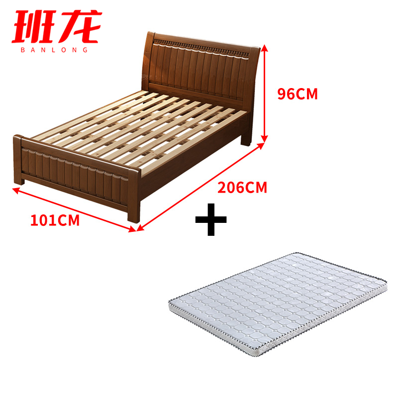班龙单人床101*206cm+床垫套高清大图