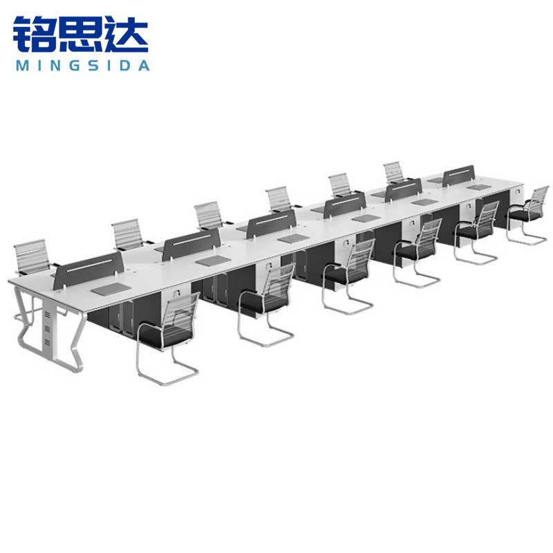 铭思达职员办公桌十二人位含柜椅套