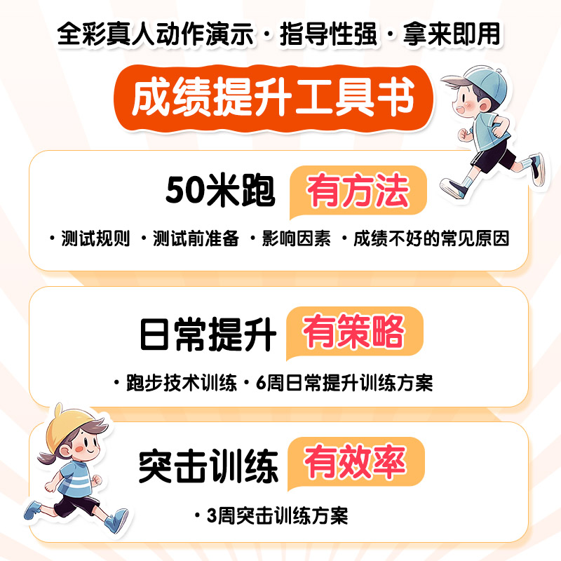 [正版]50米跑学练测一本通 中小学体测 体质测试及体育考试高清大图
