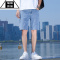 希杰狮王2023浅色牛仔短裤男士夏季薄款潮牌修身休闲男装外穿五分裤子中裤