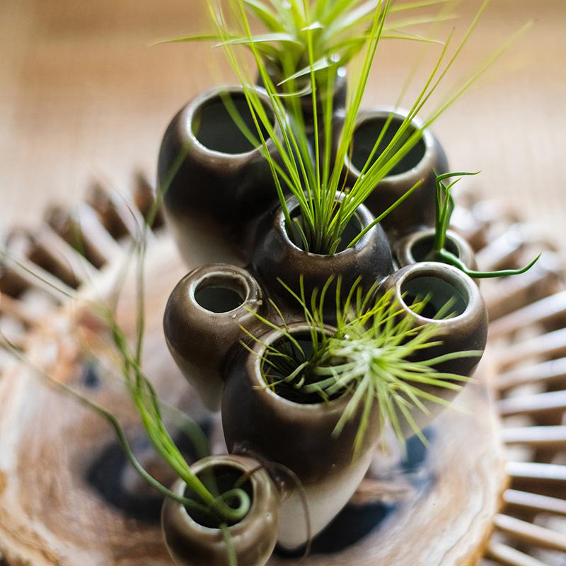 家柏饰(CORATED)悬浮陶瓷花瓶花器花盆水培装饰禅意摆件创意另类现代艺术 多孔花器(悬浮A)高清大图