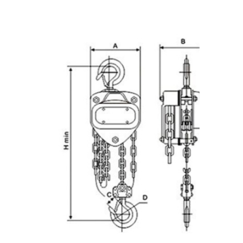 JCYC 双轴承型手拉葫芦 JCYC-VD-008 台高清大图