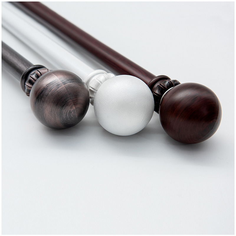 京城派 罗马杆窗帘杆加厚铝合金窗帘杆特厚金色白色罗马杆单杆双杆窗帘轨道单杆窗帘杆子支架侧装顶装窗帘支撑杆高清大图