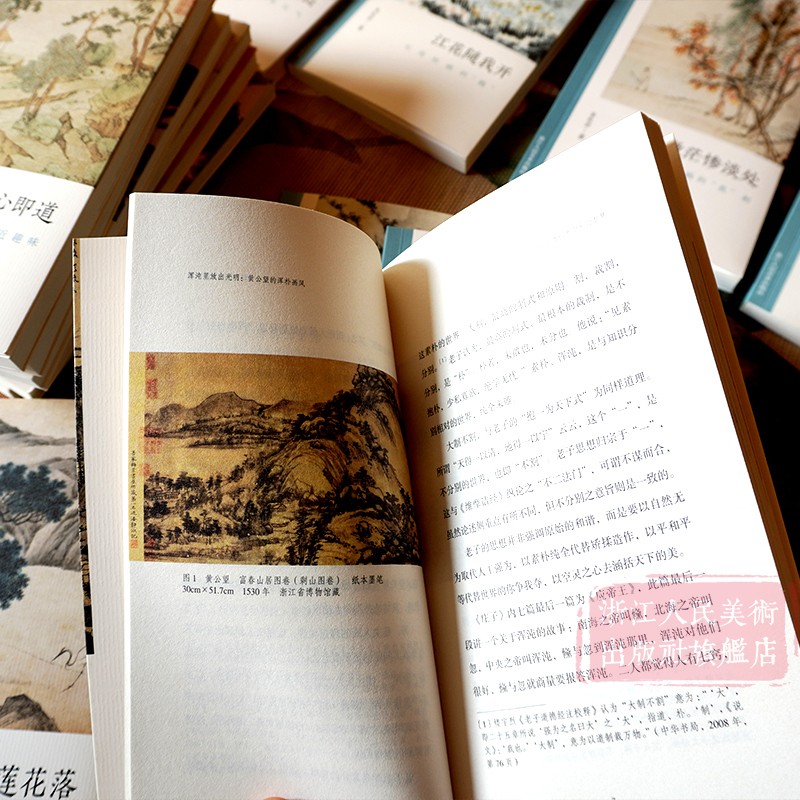 文人画的真性全套15册 旗舰正版 [正版]文人画的真性全套15册一枝瘦骨写空山/源上桃花无处无/平常心即道等 沈周倪瓒金高清大图
