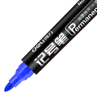 [精选]得力(deli) 6821 蓝色粗头物流油性记号笔大头笔 10支/盒