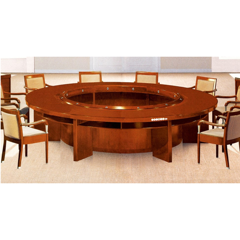 铁迪tdhyz050圆形会议桌3米视频