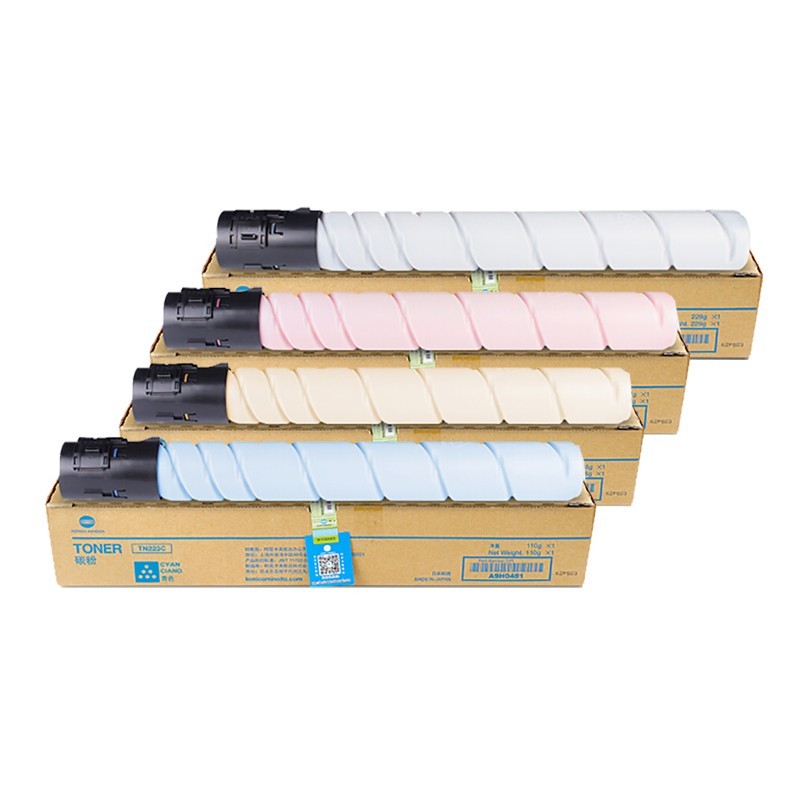 柯尼卡美能达碳粉TN223黑/红/黄/青四色标准容量 印量黑1万/彩色5千 适用C226/C266机型 单位:1套高清大图