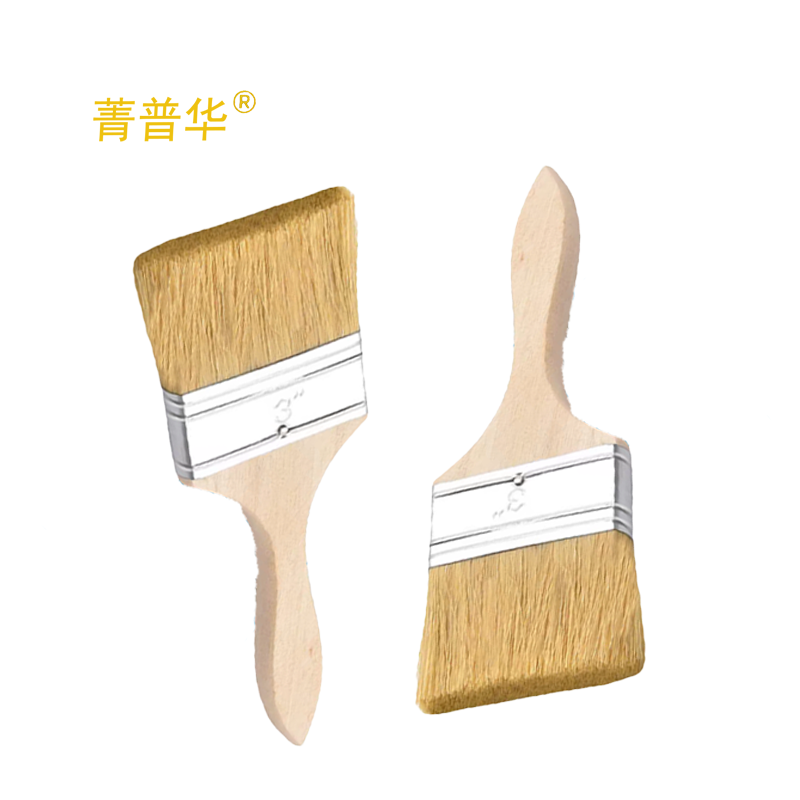 菁普华油漆工业毛刷子加厚猪鬓刷清洁扫地刷3寸高清大图
