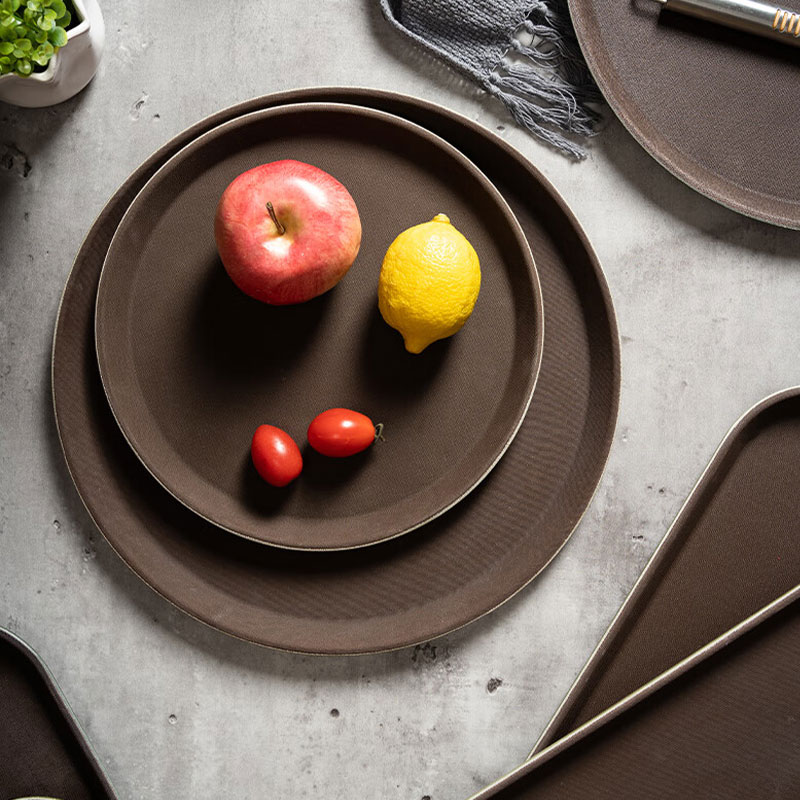 烹巅 防滑圆托盘高清大图