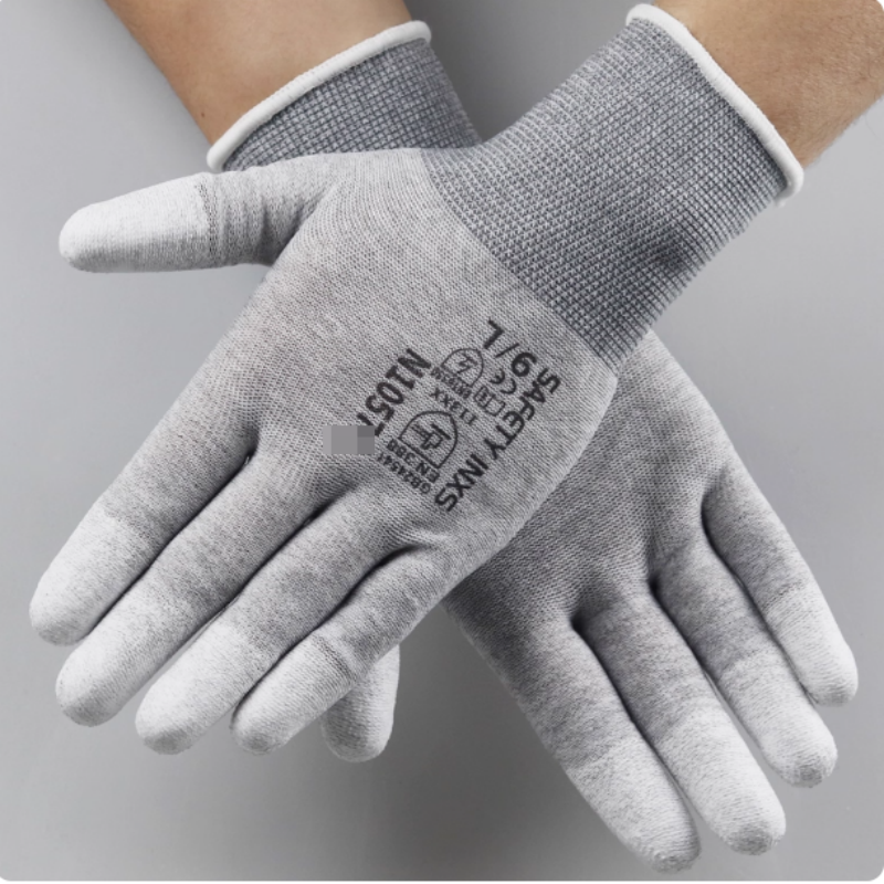 防静电手套 N10575-9碳丝PU图层