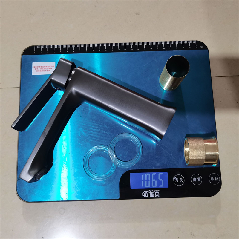 汉德斯科卫浴铜合金面盆冷热水龙头单把双控洗脸池洗漱台家用卫生间浴室柜水龙头洗头陶瓷片阀芯高清大图
