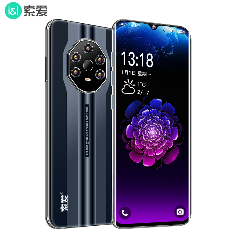 索爱M40Pro 保时捷智能手机4G全网通八核高清水滴全面屏人脸识别指纹解锁快充大字大屏学生三网通游戏手机