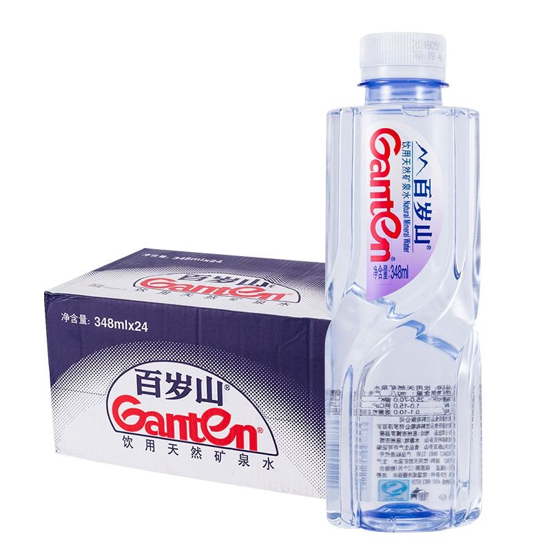 百岁山矿泉水348ml*24瓶整箱偏硅酸健康饮用水办公室会议小瓶装水高清大图