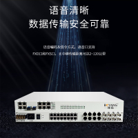 博扬 综合业务电话光端机4E1+20路电话+4路千兆物理隔离网 10G光口LC单纤60km机架式1对