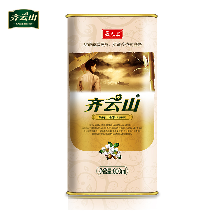 齐云山高纯山茶油物理压榨900ml 耐高温无油烟 菜肴更鲜嫩 月子油