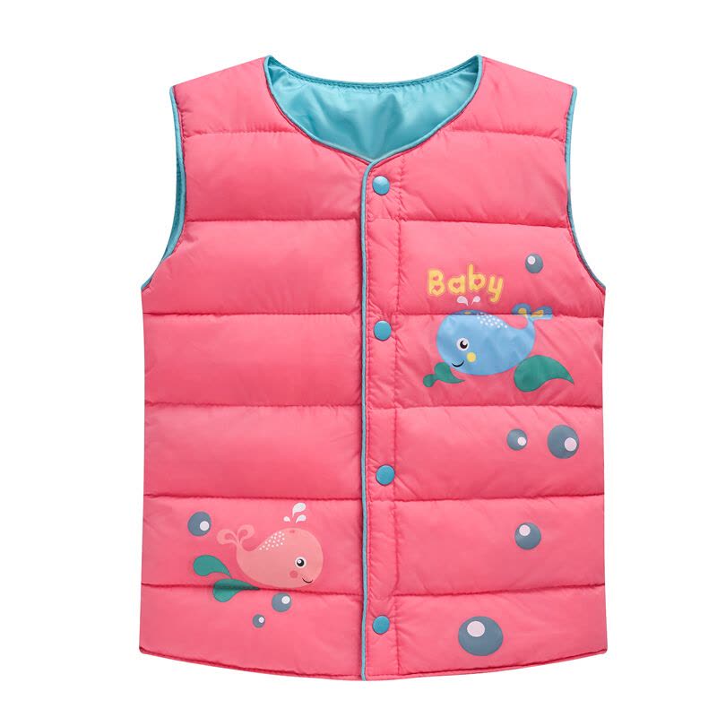 迪鲁奥(DILUAO)秋冬季儿童马甲加厚羽绒棉小中大男女童坎肩马夹宝宝保暖外套图片