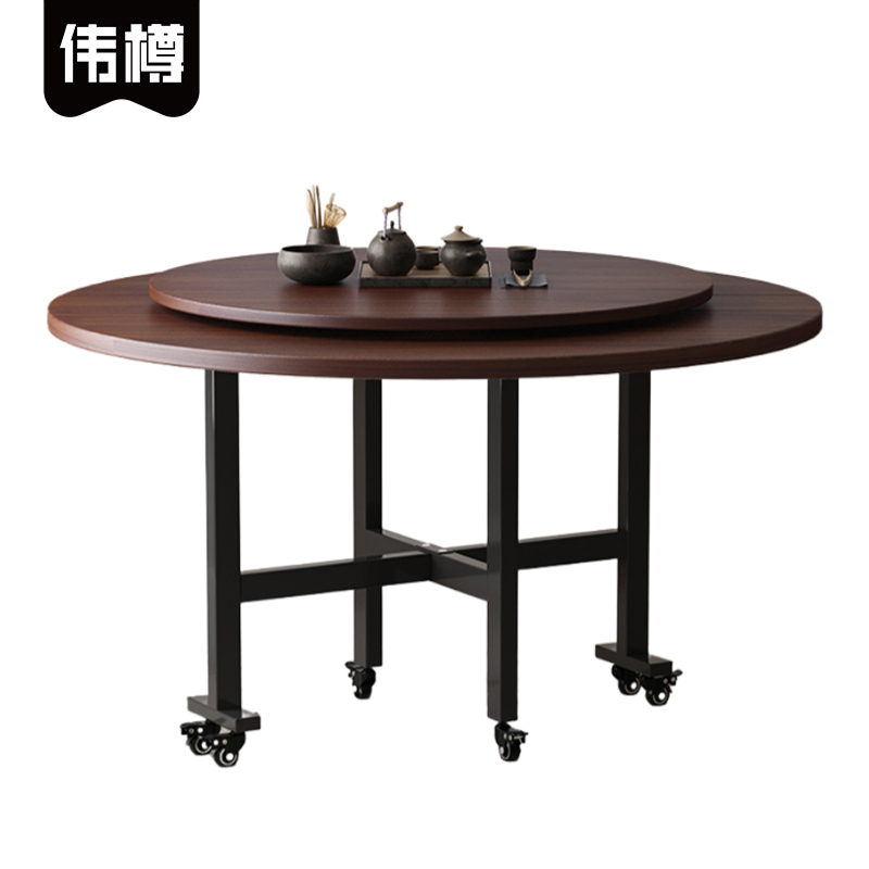 伟樽折叠餐桌150*150*75cm张高清大图