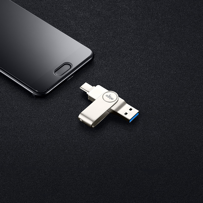 爱国者(aigo)U356手机u盘 256GB OTG安卓Type c双接口优盘手机电脑两用转换接头u盘车载高速正品创意