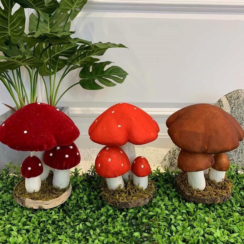 仿真蘑菇手工泡沫模型草坪园艺摆件配件景观装饰品拍摄道具蘑菇高约18