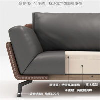 易企采 双人位办公室接待沙发简约商务接待洽谈会客区休闲沙发家用超纤皮质沙发