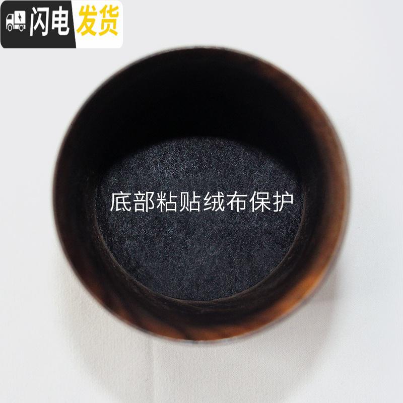 三维工匠实木笔筒黑胡桃整木料文具笔插茶道配件化妆笔筒定制刻字 logo刻字定制详询客服高清大图