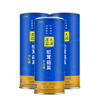 【苏盐集团】大清淮盐松茸菇盐未加碘食盐468g*3罐无碘盐调味盐精制盐食用盐岩盐炒菜盐调料盐巴