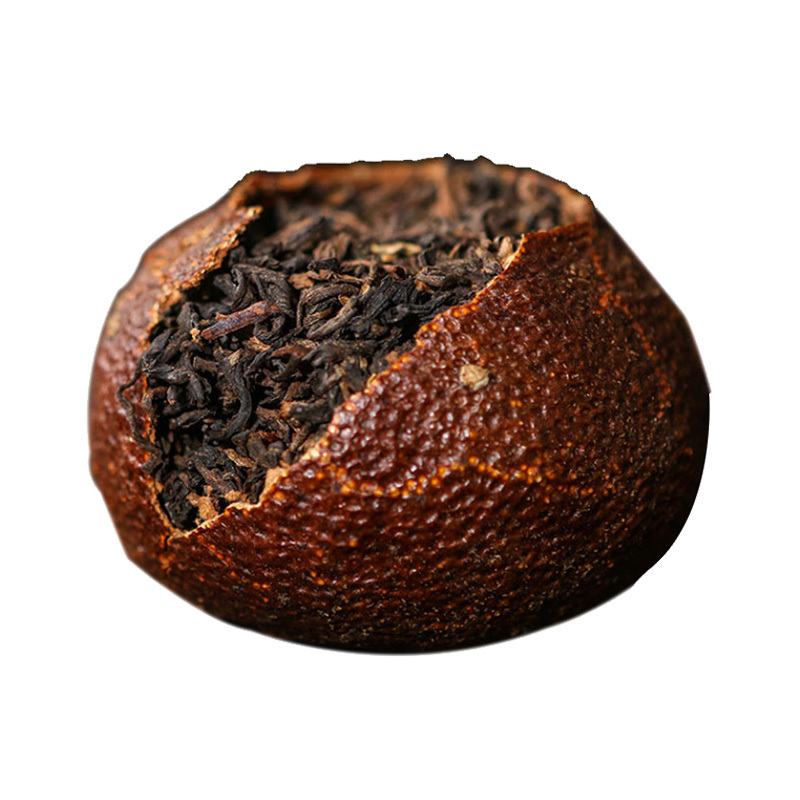 茗纳百川 茶叶 新会陈皮柑橘普洱茶熟茶特级散装大红柑 茗茶 五星陈年柑普1粒装35克