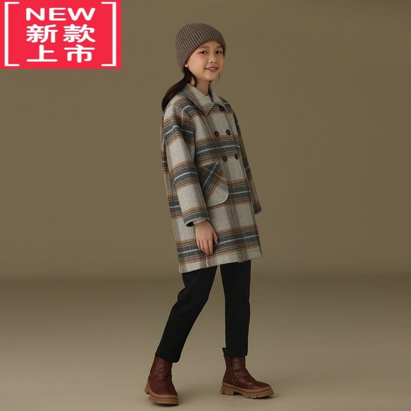 可莉允童装22冬季新品墙推黑科技炬保暖奥利绒亲子高弹力休闲牛仔裤保暖裤图片