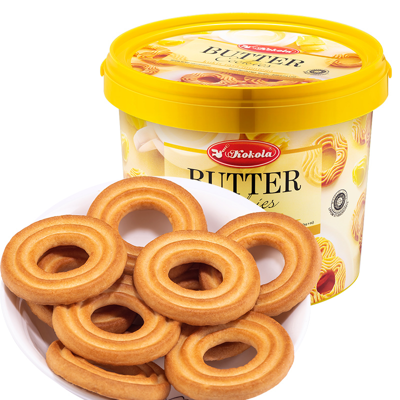 kokola进口奶油味曲奇饼干休闲代餐零食400克