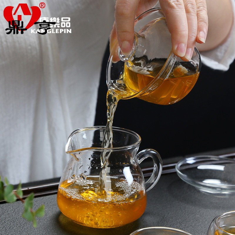 鼎亨透明玻璃盖碗茶杯功夫茶具泡茶杯壶耐热家用加厚三才盖碗茶道