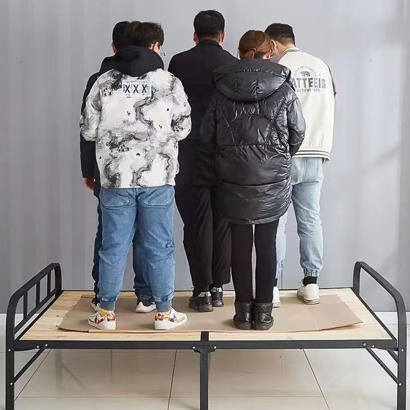 折叠床实木床板1.2米家用简易双人硬板陪护午休床铁架加固1米午休便携陪护硬板床小单人床