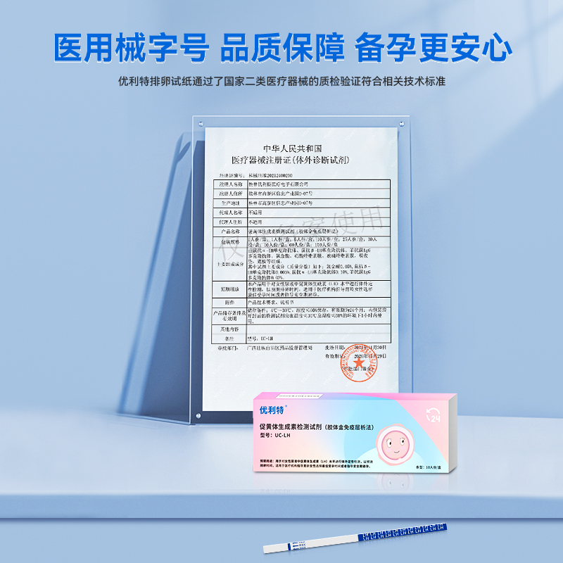 优利特精子活力检测排卵试纸高精度验孕棒早早孕优生优育备孕套装高清大图