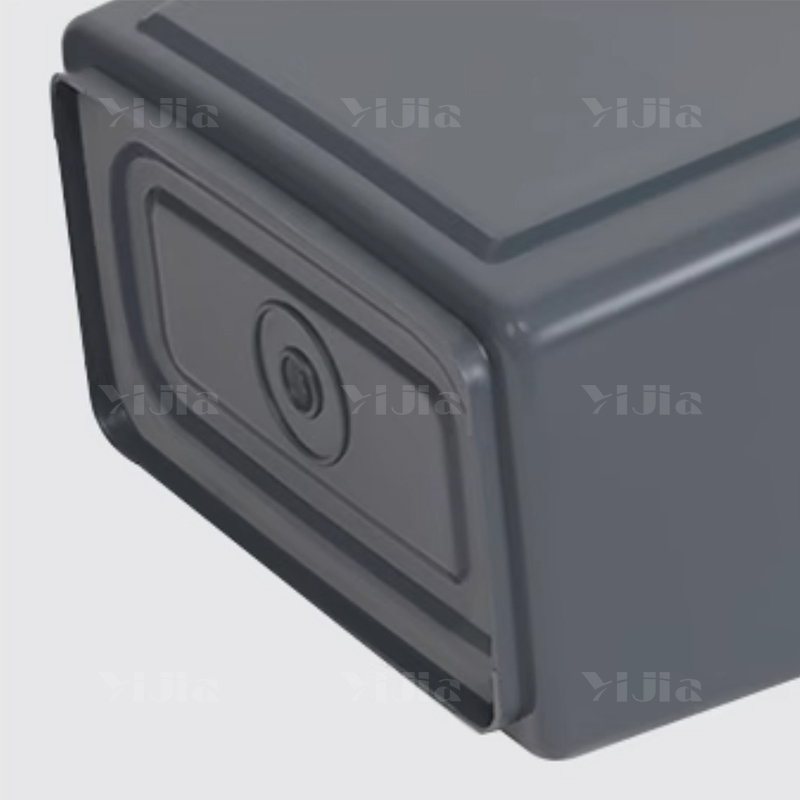 翌嘉YJ4122081 长方形夹缝翻盖分类垃圾桶 40L灰色(投放标)高清大图