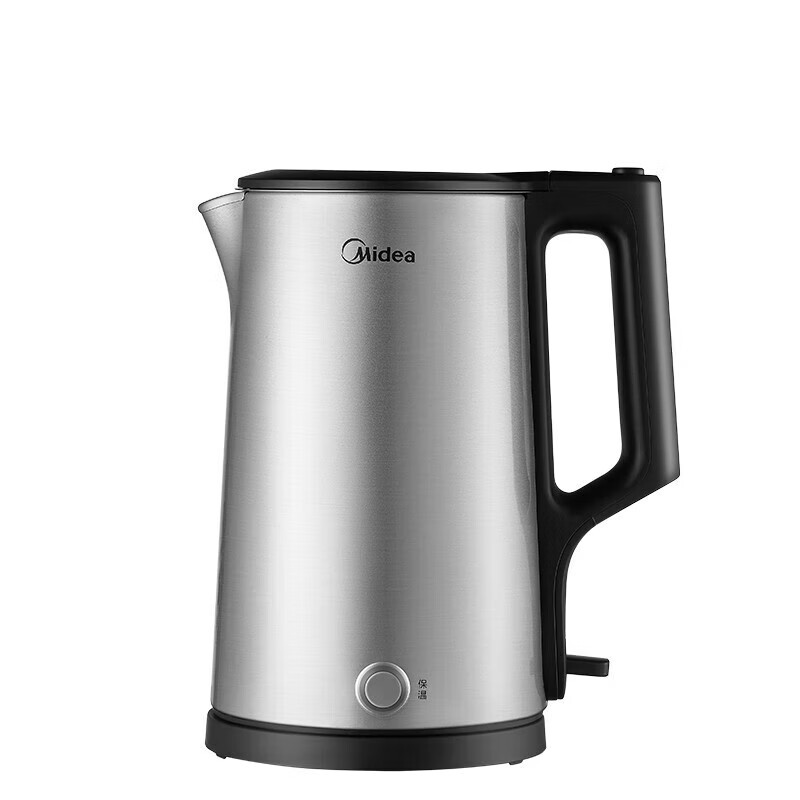 美的(Midea)电热水壶家用1.7L烧水壶双钢防烫防干烧热水壶 304不锈钢电水壶MK-PJ17A06高清大图