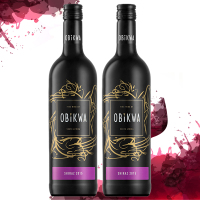 南非原瓶进口葡萄酒 奥卡瓦希拉红酒 干红葡萄酒 Obikwa 双支装750ml*2