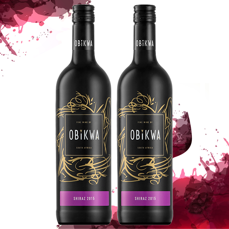 南非原瓶进口葡萄酒 奥卡瓦希拉红酒 干红葡萄酒 Obikwa 双支装750ml*2