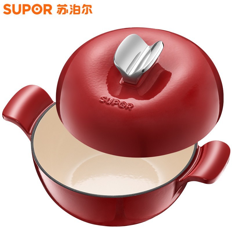 苏泊尔珐琅铸樱桃型22cm料理锅FLT20A3