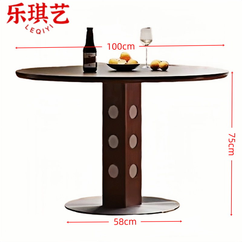 乐琪艺 餐桌100*100*75cm张高清大图