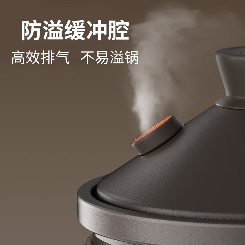 九阳 DG40K-GD993 电炖锅 家用多功能菜单紫砂锅煲汤煮粥锅养生电砂锅可预约1-4人[4L]高清大图